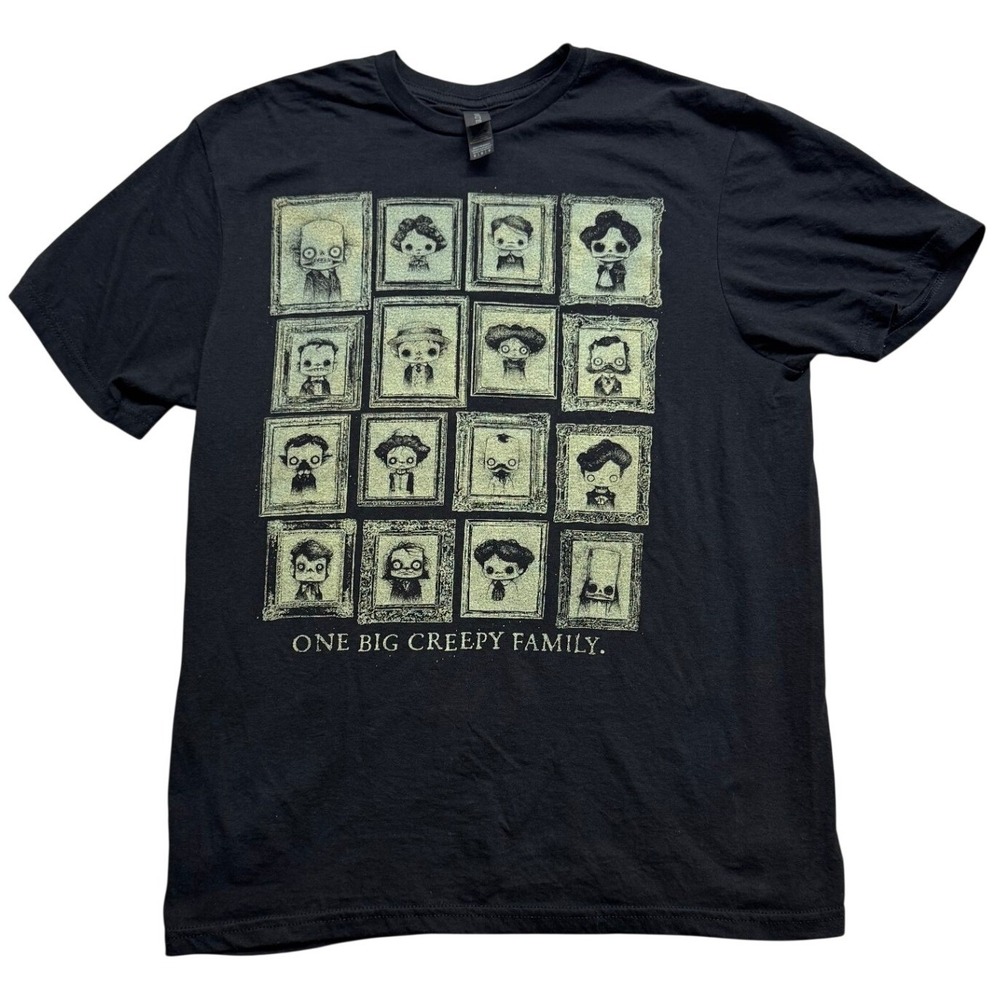 Gideons Bakehouse One Big Creepy Family Graphic T-Shirt Mens Medium Black‎ CVC